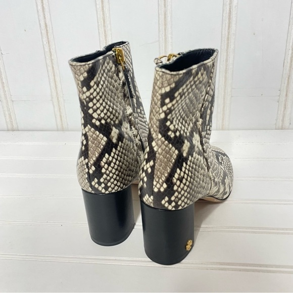 Tory Burch Brooke Bootie in Stamped Snake Print Size 5 374 - Picture 3 of 9